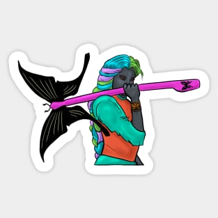 Warrior Woman With Butterfly Axe Sticker